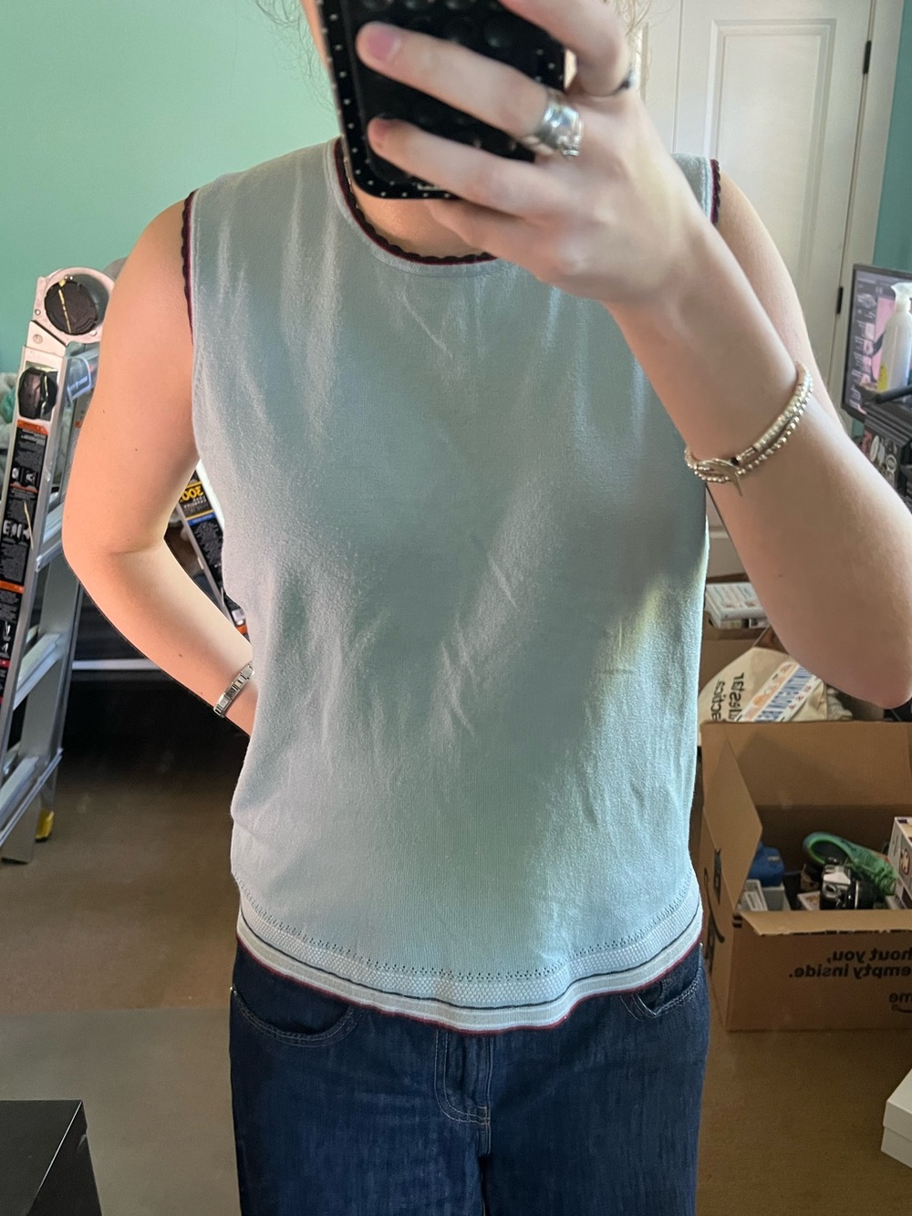 Blue tank top